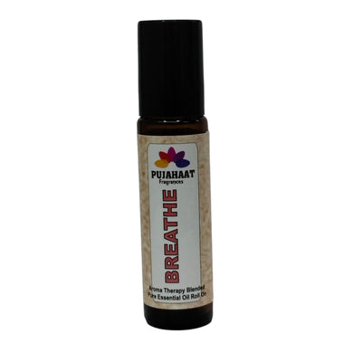 Pujahaat Breathe Free Aromatherapy Roll-on | Blend of pure & natural Essential Oils | Relief for Breathing Difficulties| Crafted by Certified Aromatherapists 10ml/0.33 fl oz - Breathe Free Roll-on