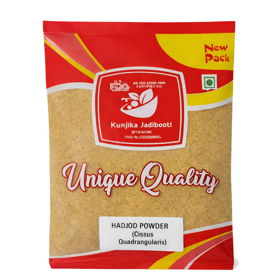 Kunjika Jadibooti Hadjod Powder - Hadd jod - Haddjodd - Cissus Quadrangularis Powder - 100 gm