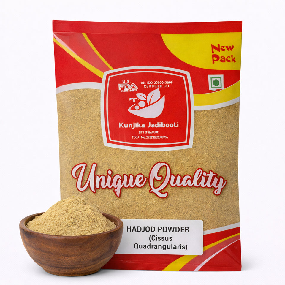 Kunjika Jadibooti Hadjod Powder - Hadd jod - Haddjodd - Cissus Quadrangularis Powder - 100 gm