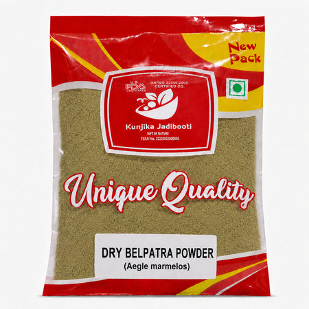 Kunjika Jadibooti Bael Patra (Aegle marmelos) Powder | Bael Patra Powder | Cold Processd Bel patra leaf powder | Bilva patra leaves powder - 100 gm