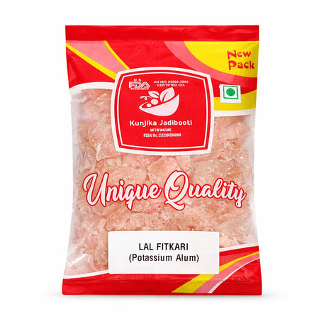 Kunjika Jadibooti Fitkari Lal - Phitkari Lal - Potassium Alum - Alum Red - 100 gm