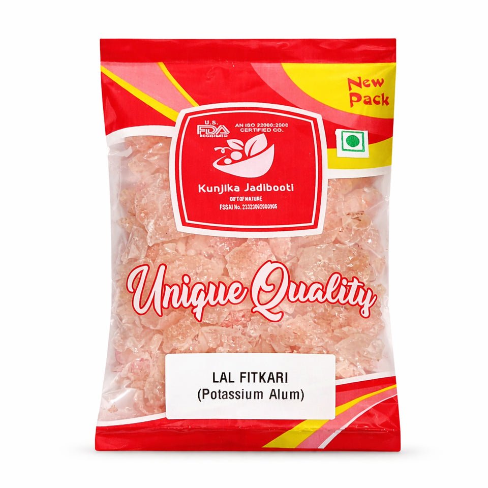 Kunjika Jadibooti Fitkari Lal - Phitkari Lal - Potassium Alum - Alum Red - 100 gm