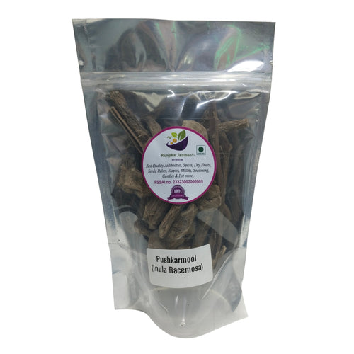 Kunjika Jadibooti Pushkarmool Roots-Inula Racemosa-Raw Herbs-Pushkar Mool-Orris Root-Jadi Booti-Single Herbs - 100 gm