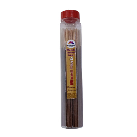 Pujahaat Premium Scented Incense Stick Masala Agarbatti | No Charcoal Incense Sticks, 100% Herbal Fragrance Agarbatti, 0% Sulphates - Mixed Herbs Fragrance