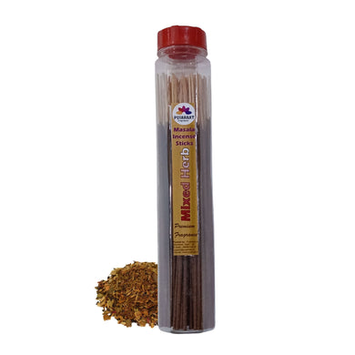 Pujahaat Premium Scented Incense Stick Masala Agarbatti | No Charcoal Incense Sticks, 100% Herbal Fragrance Agarbatti, 0% Sulphates - Mixed Herbs Fragrance
