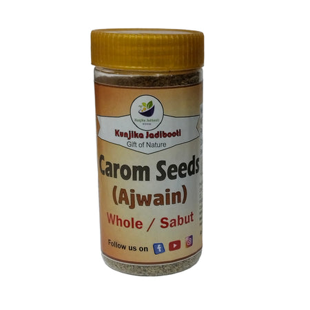 Kunjika Jadibooti Ajwain Seeds Fresh Whole | Carom Seed | Ajowan Seed for Eating -Carum | Beneficial for Health | Whole Spices | Indian Spices & Masala - 100 gm