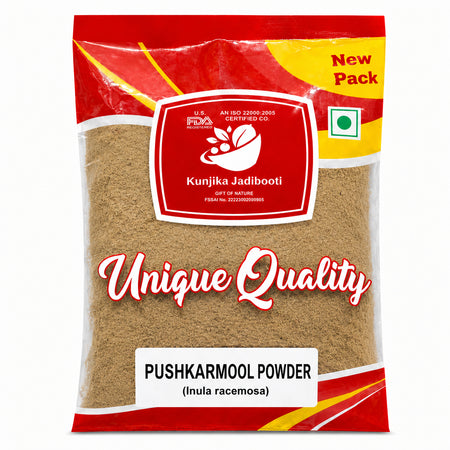 Kunjika Jadibooti Pushkarmool Powder -Inula Racemosa-Raw Herbs-Pushkar Mool-Orris Powder -Jadi Booti-Single Herbs Powder - 100 gm