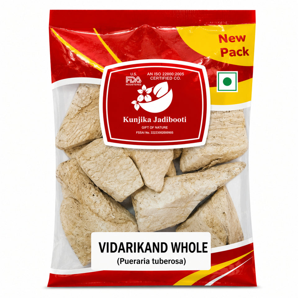 Kunjika Jadibooti Vidarikand Herbal Kudzu | (Pueraria tuberosa) Bidharikand Indian Kudju | Air Potato| Jadi Booti Whole - 100 gm