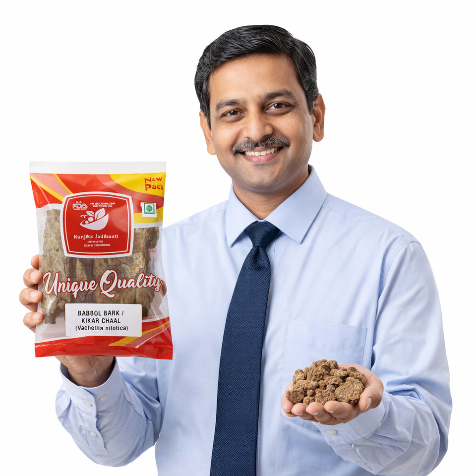Kunjika Jadibooti Babool Bark - Kikar Chaal - Babul Bark - Babool Chhal | Jadi Booti Whole  - 100 gm