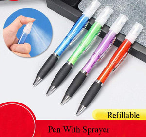 Portable Pen Sanitizer Spray Bottle Pen 10 ML Empty - Sanitizer Spray Pen Transparent, Refillable for Travel & Daily - halfrate.in