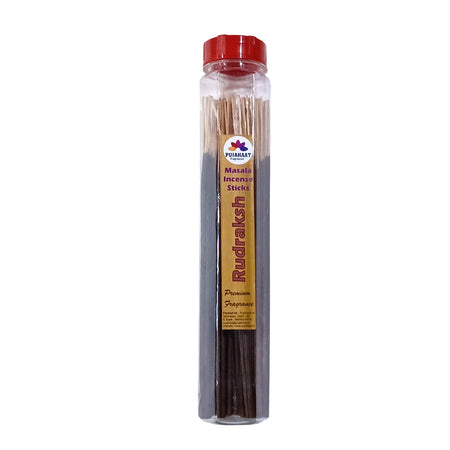 Pujahaat Premium Scented Incense Stick Masala Agarbatti | No Charcoal Incense Sticks, 100% Herbal Fragrance Agarbatti, 0% Sulphates - Rudraksha Fragrance
