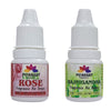 Pujahaat Premium Rose, Rajnigandha Fragrance Air drops Air freshener for room, bathroom, toilet, car, wardrobes -Pack of 2 (2 x 5ml)