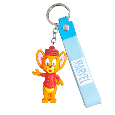 Jerry the Mouse Keychain Silicone, Attractive Cartoon Key-Ring Door Car Key Chains