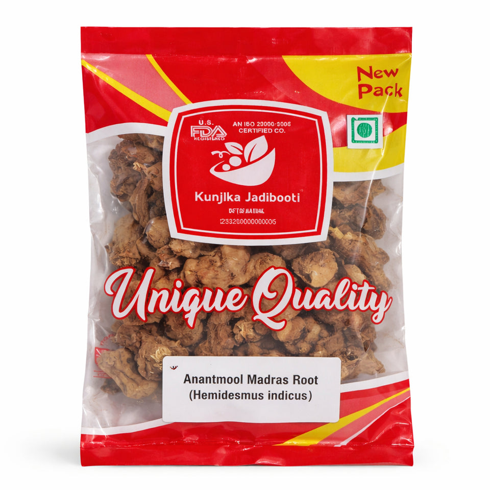 Kunjika Jadibooti Anantmool / Anantmul / Kapuri / Sariva / Sugandhipala / Upalsari / Uparsal / Nannari / Sogade Beru | Jadi Booti Whole - 100 gm