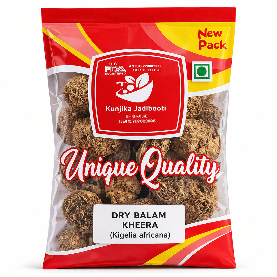 Kunjika Jadibooti Balam Kheera Dry - Balam Khera - Kigelia africana - Dry Balam Khira | Jadi Booti Whole - 100 gm