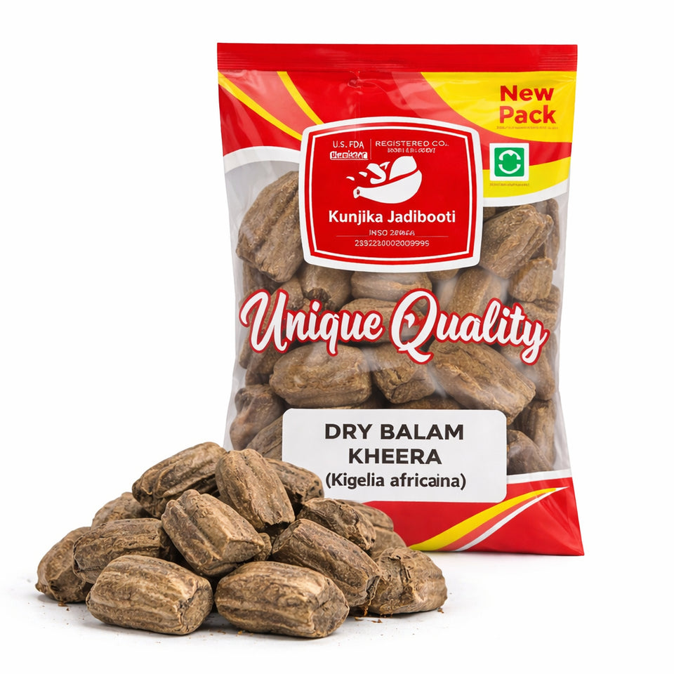 Kunjika Jadibooti Balam Kheera Dry - Balam Khera - Kigelia africana - Dry Balam Khira | Jadi Booti Whole - 100 gm