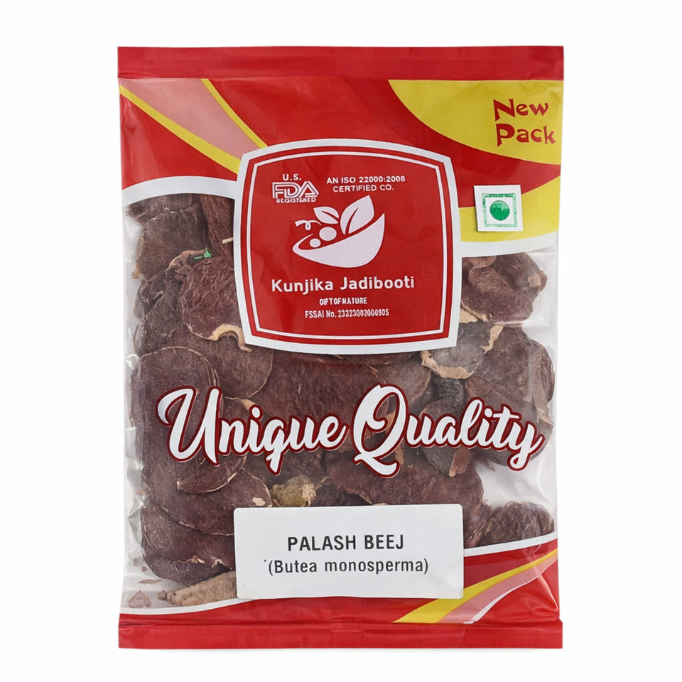 Kunjika Jadibooti Palash Beej - Palash Seeds - Tesu Beej - Bilas Papda - Butea Monosperma - 100 gm