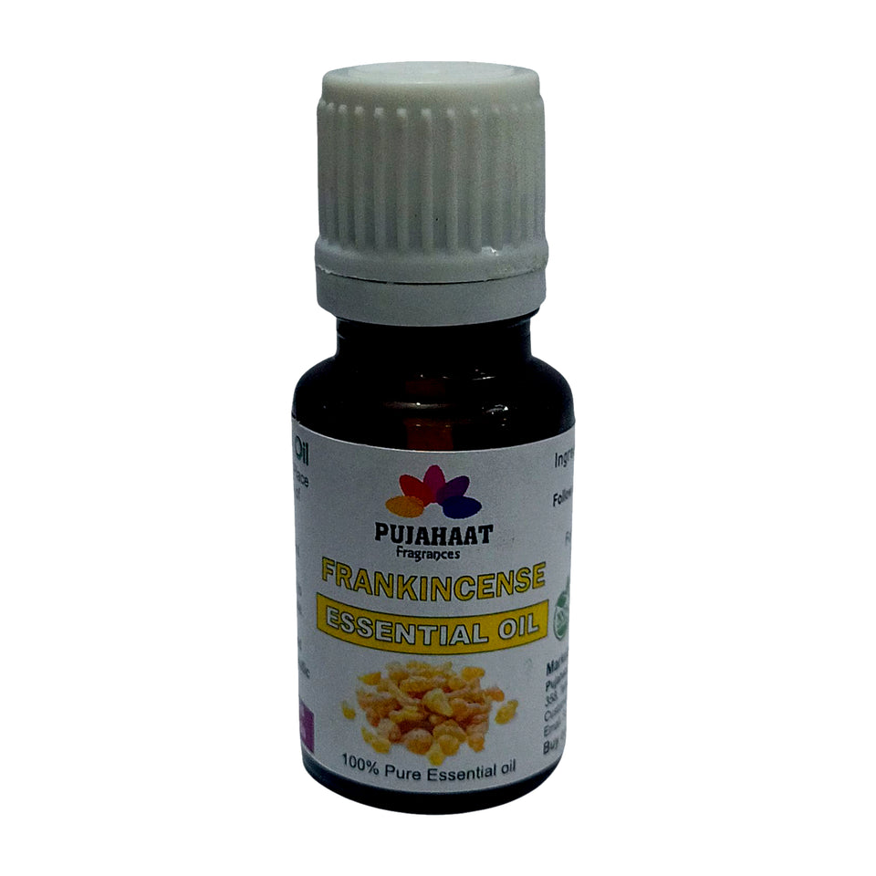 Pujahaat Frankincense Oil - Pure and Undiluted Frankincense Essential Oil for Skin Tightening, Fine Lines, and Aromatherapy Benefits - Ideal for face - Vegan & Cruelty free - 15 ml