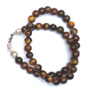 Tiger eye Crystal Round Beads Necklace 15 Inches 8mm Beads Semi precious Mala