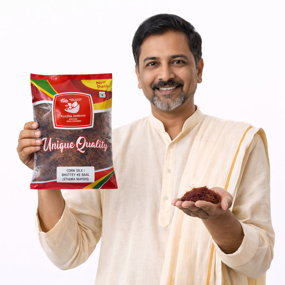 Kunjika Jadibooti Corn Silk | Corn Silk Hair | Maize Hair | Makai Hair for Natural Health Care- 100 gm