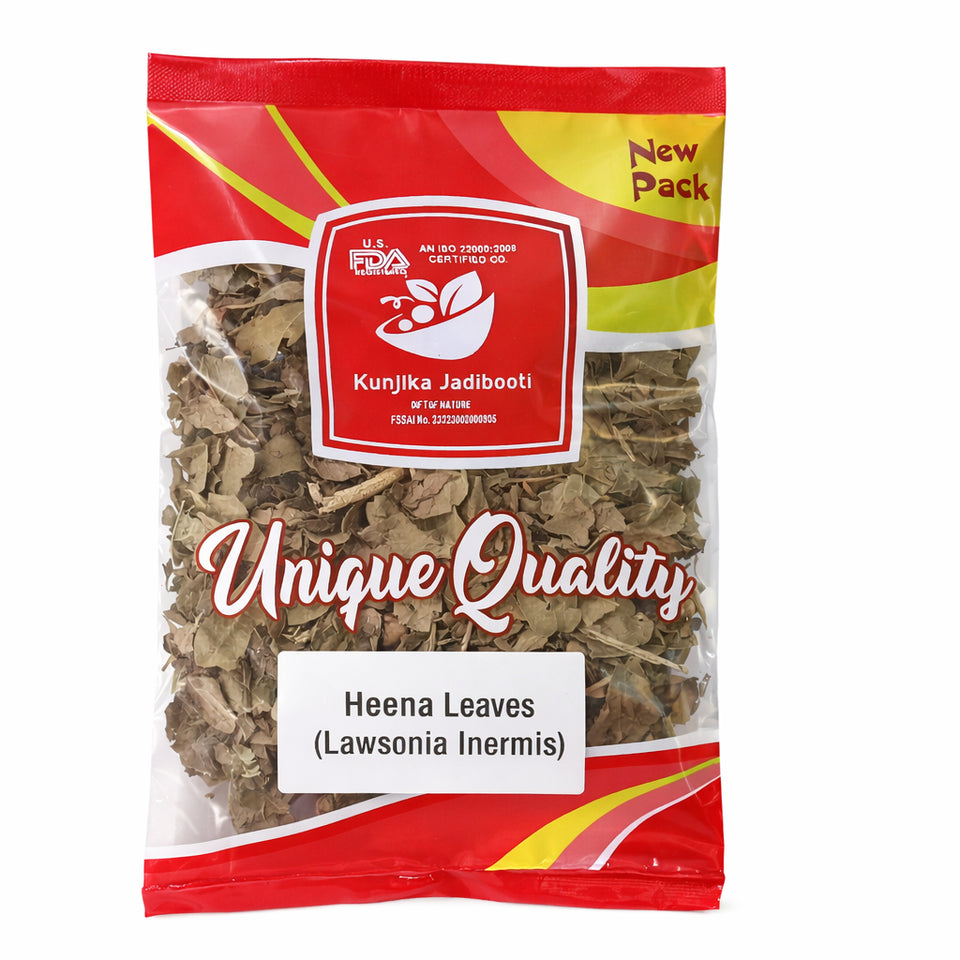 Kunjika Jadibooti Mehandi Leaves | Henna Mehandi Leaves | Whole Natural Pure Henna Leaves - 100 gm