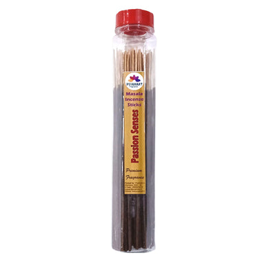 Pujahaat Premium Scented Incense Stick Masala Agarbatti | No Charcoal Incense Sticks, 100% Herbal Fragrance Agarbatti, 0% Sulphates - Passion Senses Fragrance