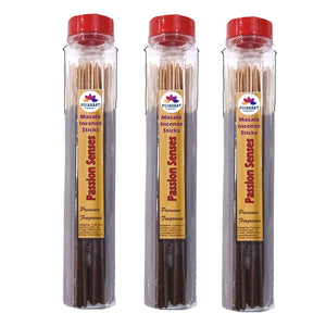Pujahaat Premium Scented Incense Stick Masala Agarbatti | No Charcoal Incense Sticks, 100% Herbal Fragrance Agarbatti, 0% Sulphates - Passion Senses Fragrance