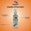 Champa Phool Attar Spray by Pujahaat | 100ml Non Alcoholic Spray | Religious Mist | Air Freshener, Room Mist, Fabric & Linen Spray | Perfect for Prayers Rooms, Living Room, sofas, curtains, car