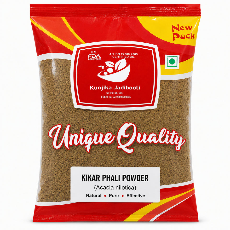 Kunjika Jadibooti Organic Babool Phali Powder | Kikar phali fali Powder For Joint pain | Acacia Arabica 100 gm
