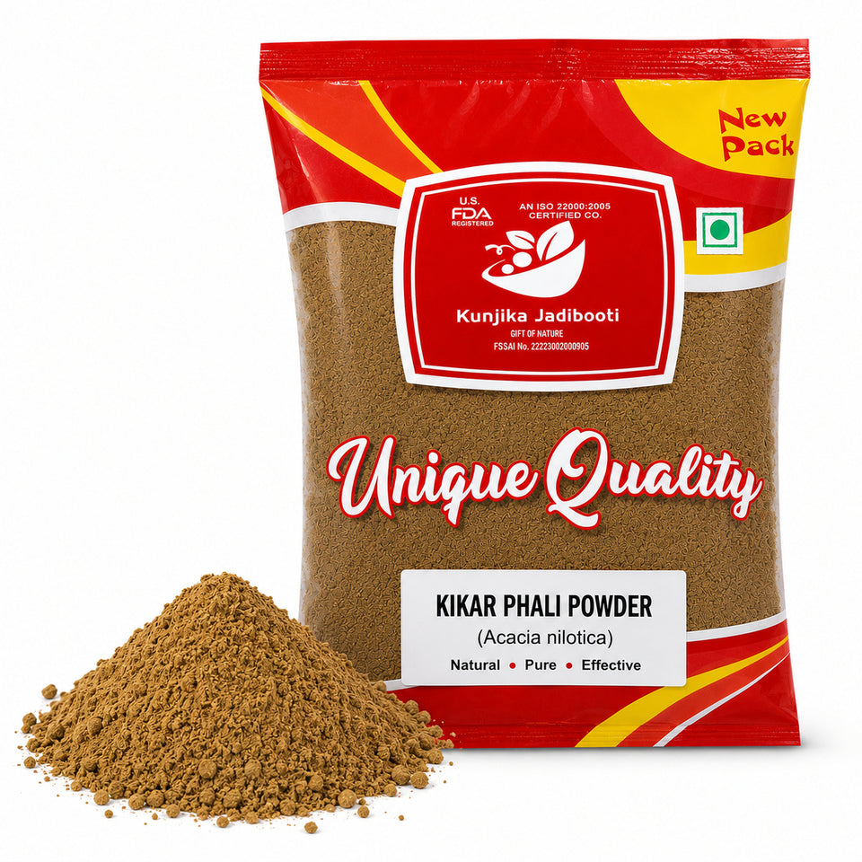 Kunjika Jadibooti Organic Babool Phali Powder | Kikar phali fali Powder For Joint pain | Acacia Arabica 100 gm