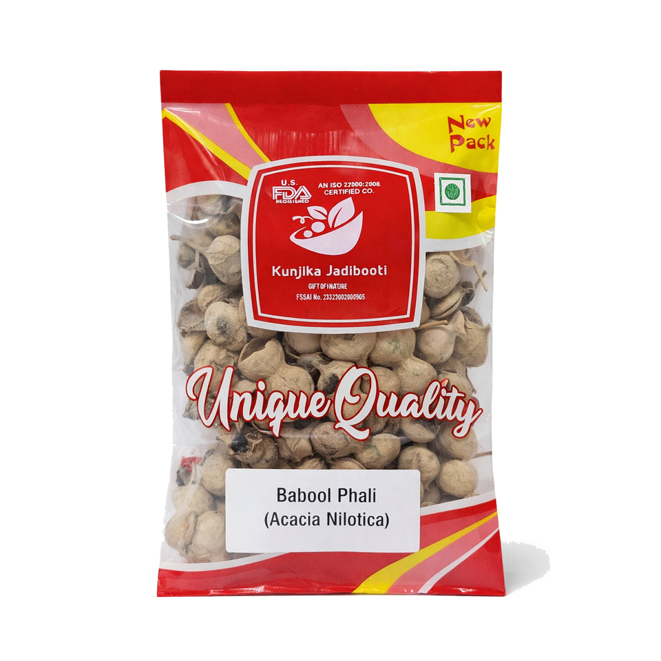 Kunjika Jadibooti Organic Babool Phali whole | Kikar phali fali Raw For Joint pain | Acacia Arabica whole 100 gm