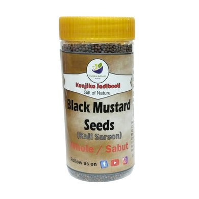 Kunjika Jadibooti Black Mustard Seeds Big | Black Mustard Rai Seeds Big | Kali Sarson Dana | Sarson dana | Gluten Free | Indian Spices & Masala - 100 gm