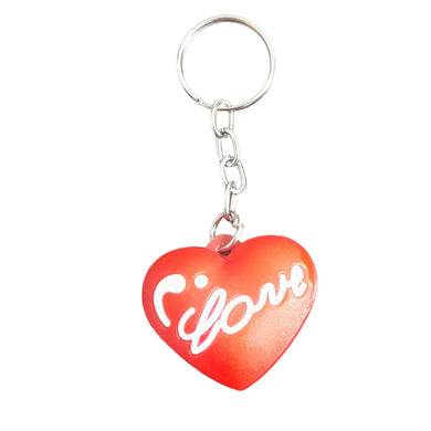 Heart 3D Silicone Rubber Keychain Soft