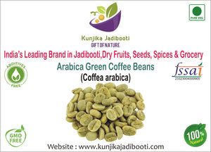 Kunjika Jadibooti Green Coffee Beans | Natural Immunity Booster and Weight Management Partner - 100 gm