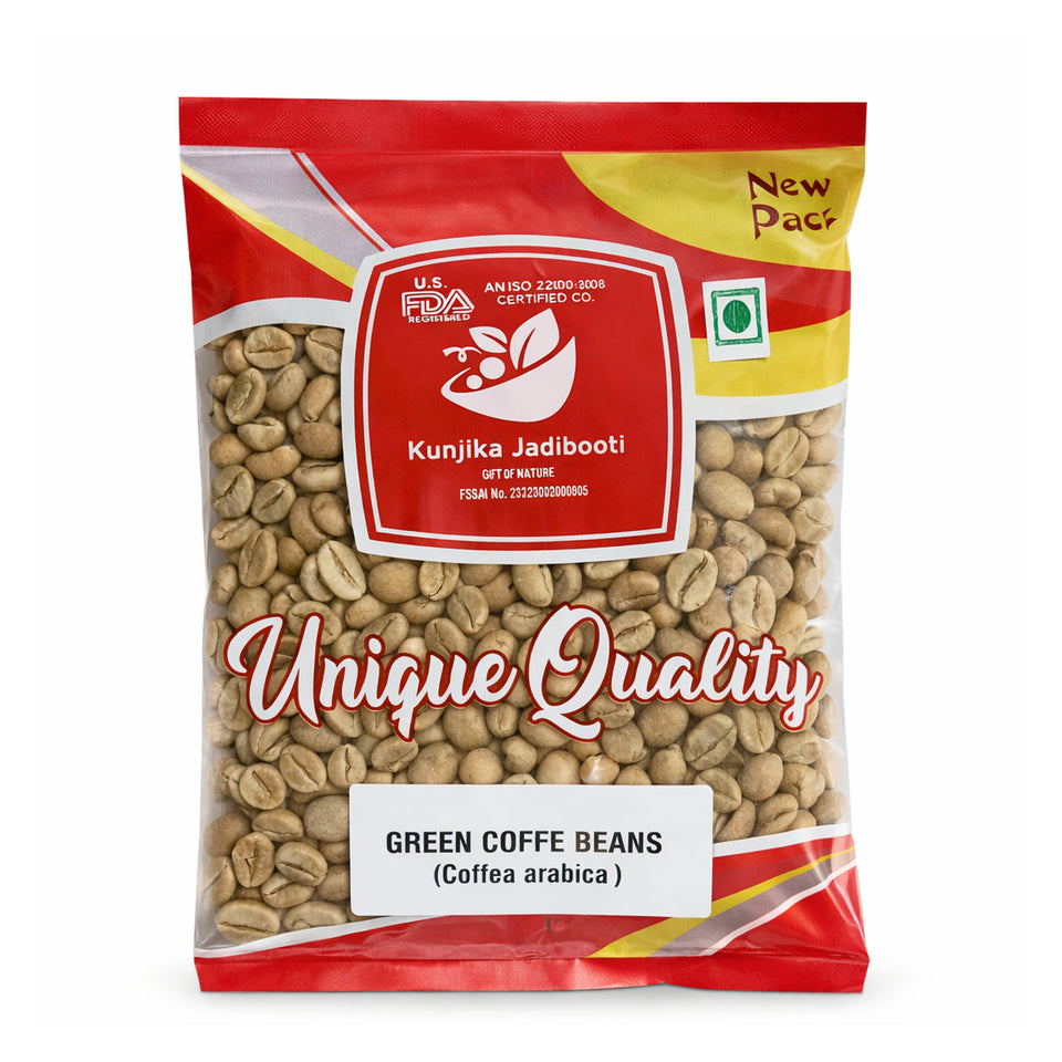 Kunjika Jadibooti Green Coffee Beans | Natural Immunity Booster and Weight Management Partner - 100 gm