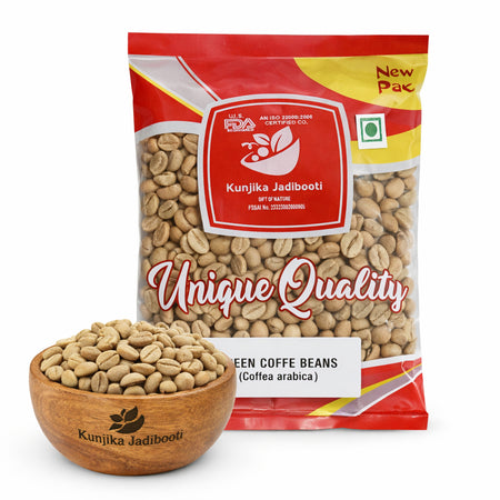 Kunjika Jadibooti Green Coffee Beans | Natural Immunity Booster and Weight Management Partner - 100 gm