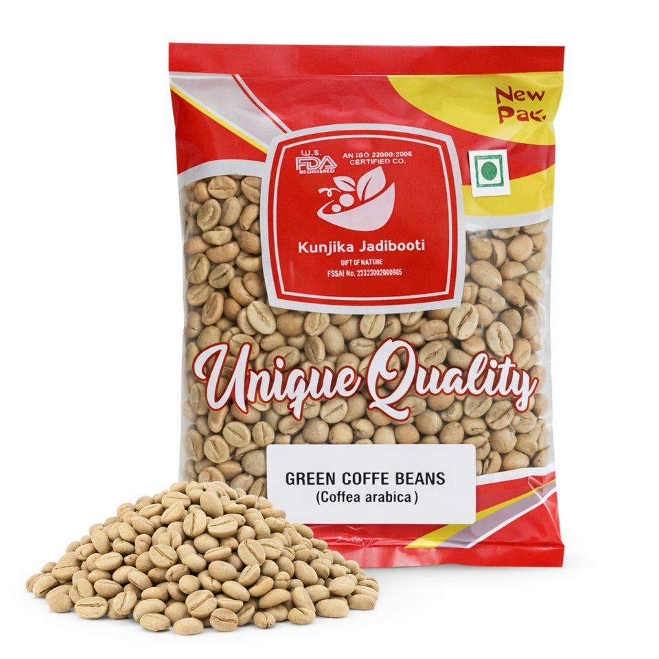 Kunjika Jadibooti Green Coffee Beans | Natural Immunity Booster and Weight Management Partner - 100 gm