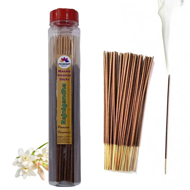 Pujahaat Premium Scented Incense Stick Masala Agarbatti | No Charcoal Incense Sticks, 100% Herbal Fragrance Agarbatti, 0% Sulphates - Rajnigandha Fragrance