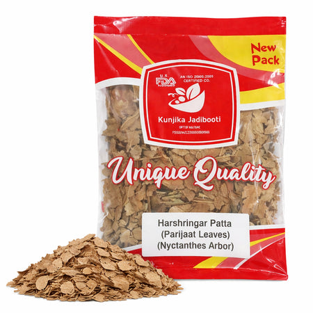 Kunjika Jadibooti Harshringar Patta | Parijat Patta | Parijaat Leaves | Nyctanthes Arbor | Tristis | Night Jasmine - 100 gm