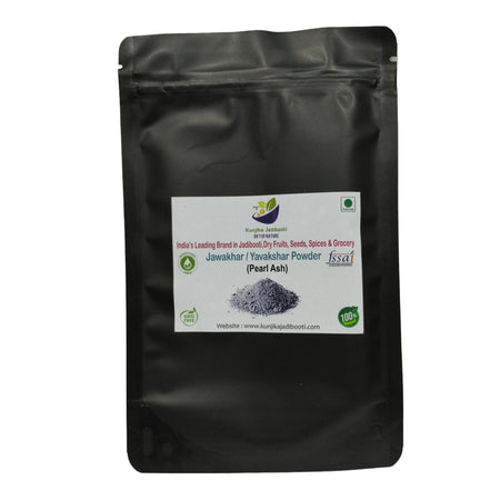 Kunjika Jadibooti Jawakhar Powder - Pearl Ash - Vinarghya - Marduppu - Jhadache Meeth - Yavakshar - Jawa Khar - Jawakhar asli - Java Khar Powder - 100 gm