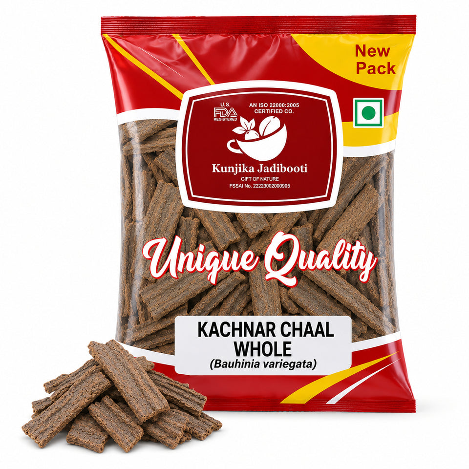 Kunjika Jadibooti Kachnar Chhal - Kachnar Ki Chaal - Kachnaar Chhal - Bauhinia Variegata Bark - Orchid Tree Bark - 100 gm