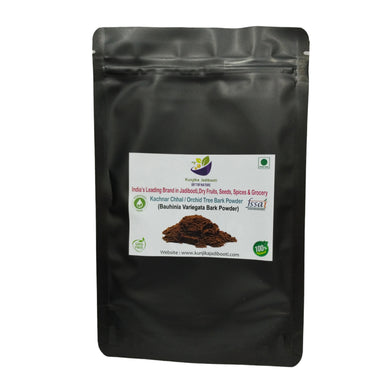 Kunjika Jadibooti Kachnar Chhal Powder - Kachnar Ki Chaal - Kachnaar Chhal - Bauhinia Variegata Bark - Orchid Tree Bark Powder - 100 gm