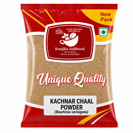 Kunjika Jadibooti Kachnar Chhal Powder - Kachnar Ki Chaal - Kachnaar Chhal - Bauhinia Variegata Bark - Orchid Tree Bark Powder - 100 gm