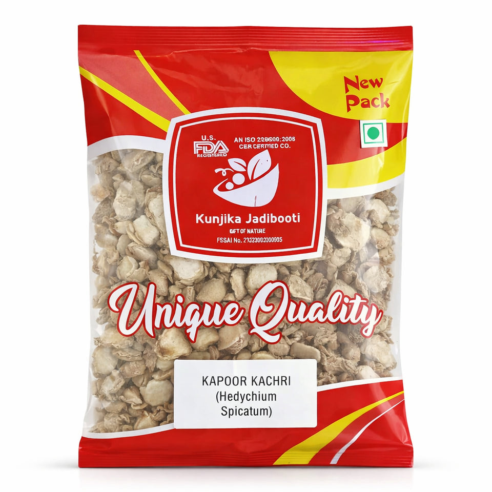 Kunjika Jadibooti  Kapoor Kachri - Kapur Kachri - kachli - Ginger Lily - karchuralu - Hedychium Spicatum - Ekangi - Spiked Gingen Lily  - 100 gm