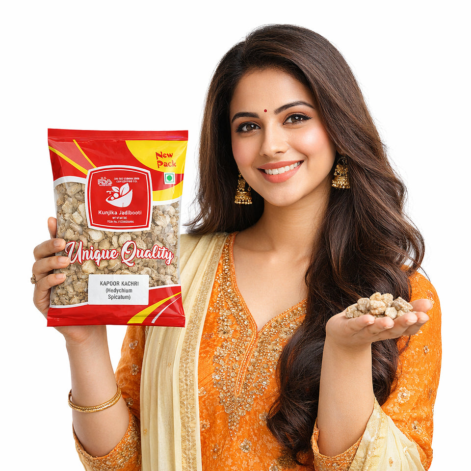 Kunjika Jadibooti  Kapoor Kachri - Kapur Kachri - kachli - Ginger Lily - karchuralu - Hedychium Spicatum - Ekangi - Spiked Gingen Lily  - 100 gm