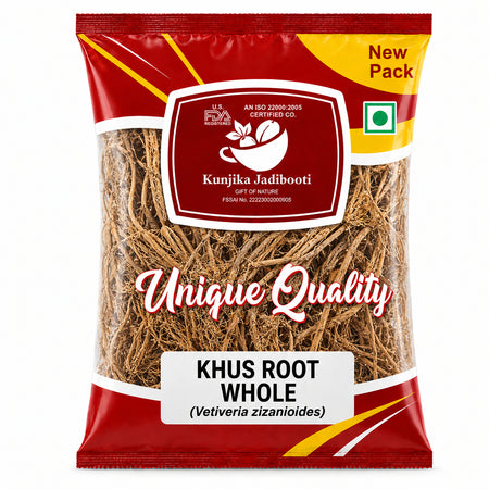 Kunjika Jadibooti Khas Root- Khus Jad - Ushira - Vetiver Roots - Vetiveria Zizanioides - Ramacham - 100 gm