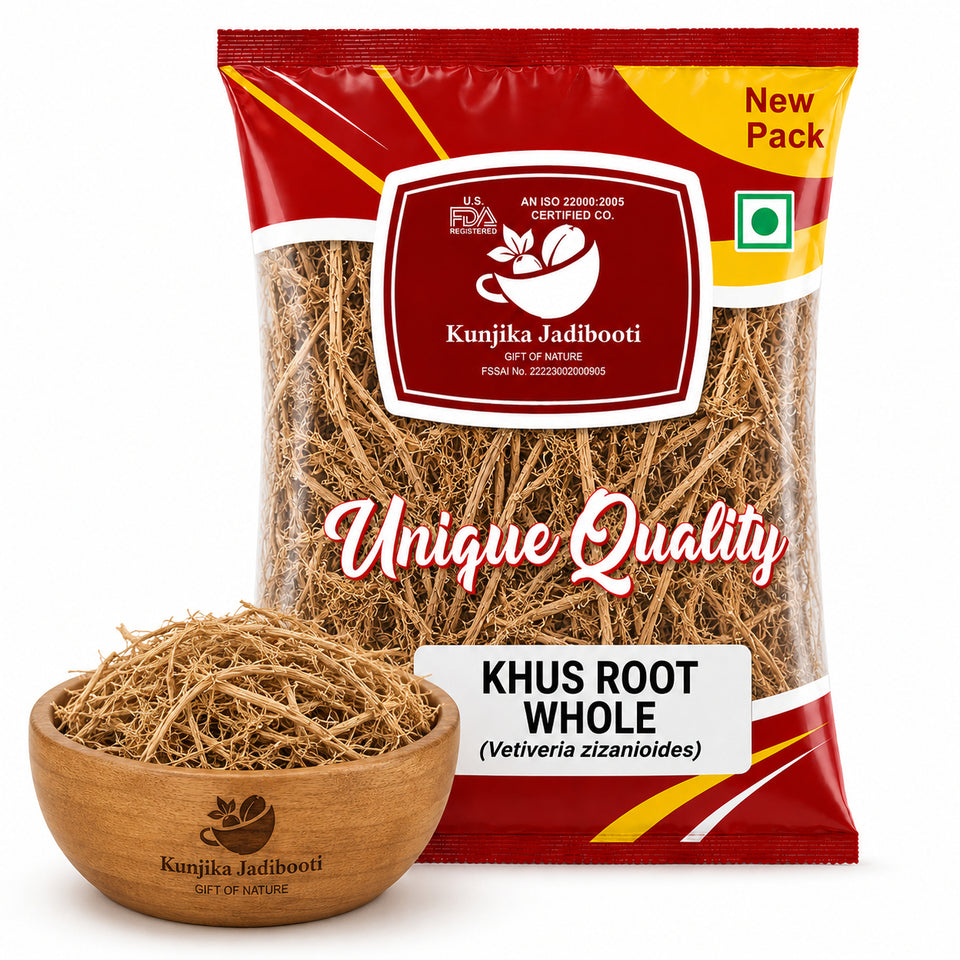 Kunjika Jadibooti Khas Root- Khus Jad - Ushira - Vetiver Roots - Vetiveria Zizanioides - Ramacham - 100 gm