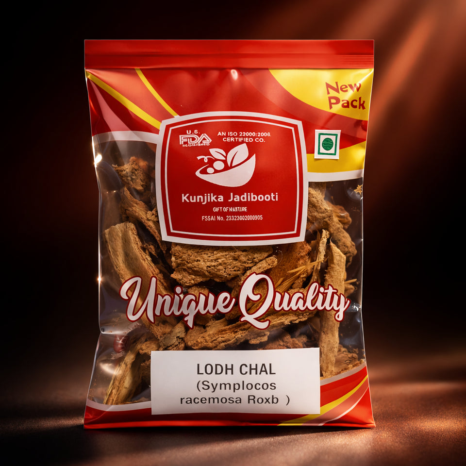 Kunjika Jadibooti Lodhra Bark | Lodhra Chhal | Lodh Pathani | Symplocos Racemosa Bark | Pathani Lodh - 100 gm