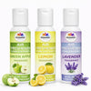 Green Apple, Lemon, Lavender Air Freshener Concentrate Set of 3 (50ml Each) Makes 1 Liter Each | Long Lasting Room Freshener Liquid | Fragrance Combo for Home, Office, Car | Alcohol-Free Premium Fragrance by Pujahaat