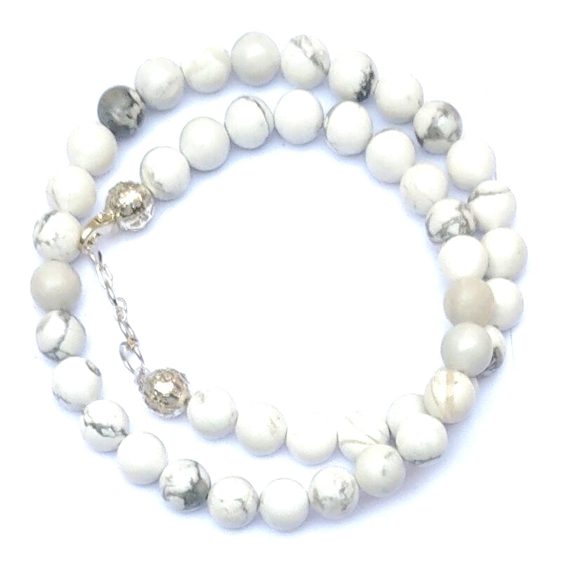 Rudra Centre Howlite Mala with 108+1 (8mm) Beads - Howlite Stone Necklace  Price in India - Buy Rudra Centre Howlite Mala with 108+1 (8mm) Beads - Howlite  Stone Necklace Online at Best